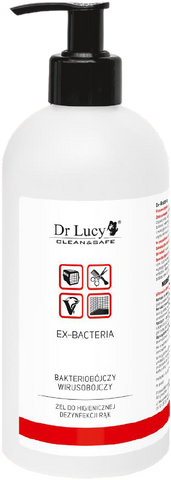 Feuchtigkeitsgel zur Reinigung und Desinfektion der Haut ohne Wasser [Ex-Bakterien] 500 ml - DR LUCY