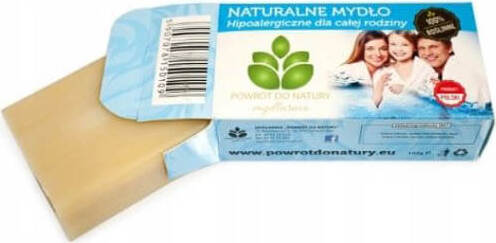 Sabun kelabu sebenar hypoallergenik untuk seluruh keluarga 100% berasaskan tumbuhan 100g SOAP BACK TO NATURE