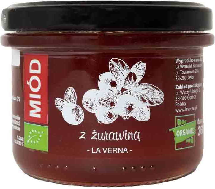 Miere polifloră cu afină BIO 250 g - LA VERNA
