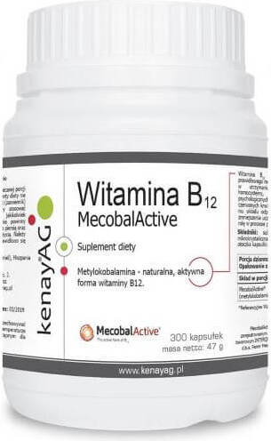 Vitamin B12 Mecobalactice Methylkobalamin 500 mcg 300 kapslí KENAY