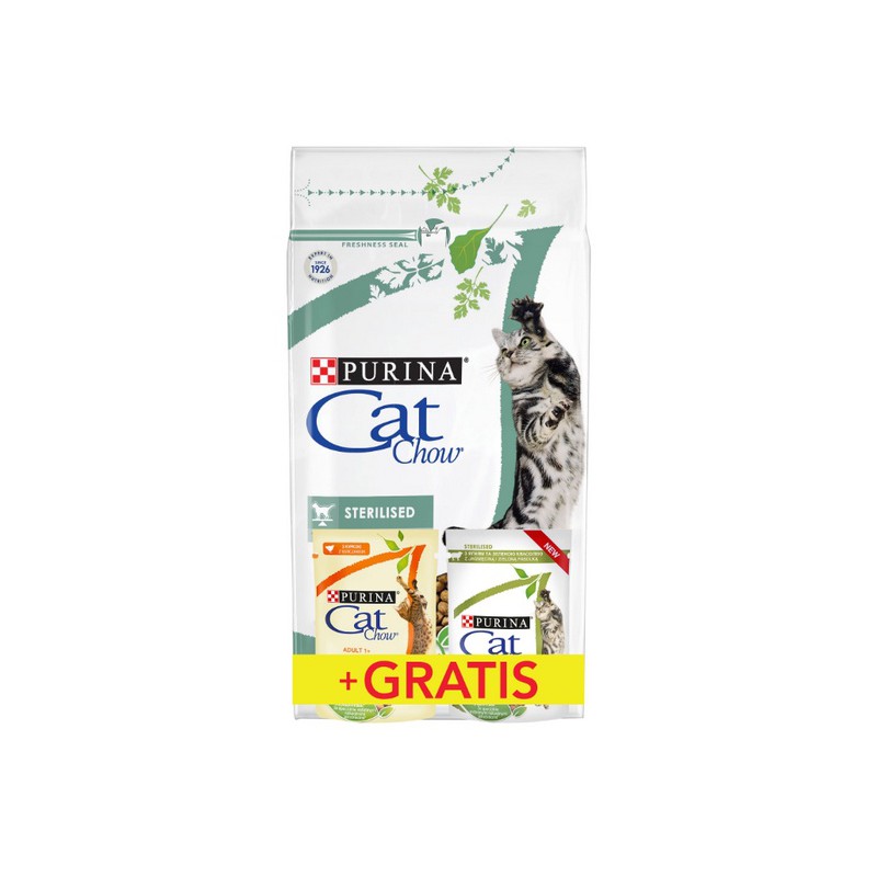 CAT CHOW SPECIAL CARE Sterilisiert Reich an Huhn 1,5 kg + KOSTENLOS 2x85 g - PURINA