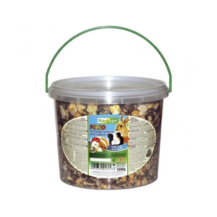 FUTTER 3L NAGER GROSSE NÜSSE UND FRÜCHTE 1,6kg - NESTOR