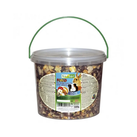 FUTTER 3L NAGER GROSSE NÜSSE UND FRÜCHTE 1,6kg - NESTOR