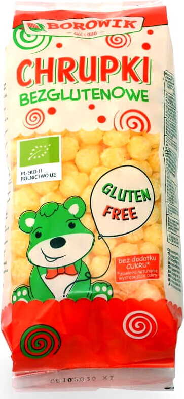 Maischips sem glúten em formato de bola orgânica 60 g BOROWIK