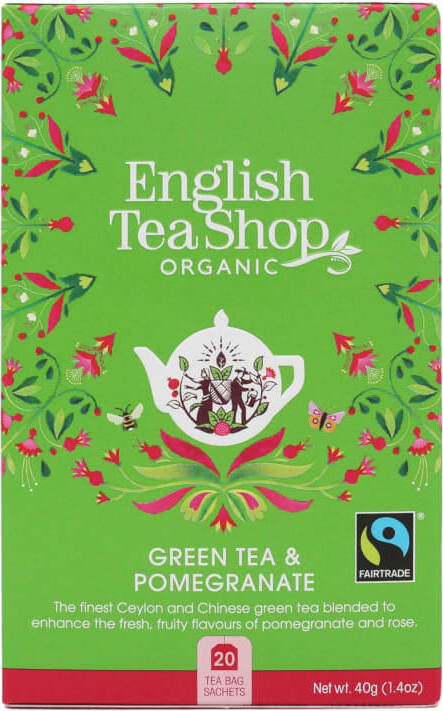 Tè verde con melograno 20x2 g BIO 40 g ENGLISH TEA SHOP