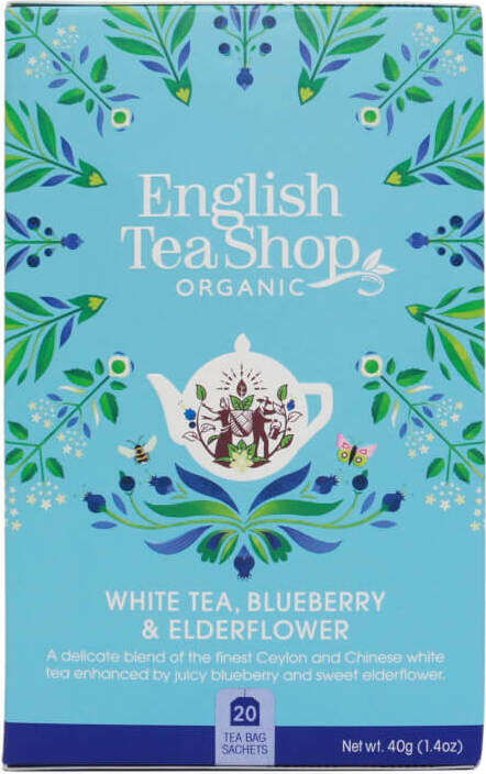 Bílý čaj s divokým šeříkem a borůvkami 20x2 g BIO 40 g ENGLISH TEA SHOP