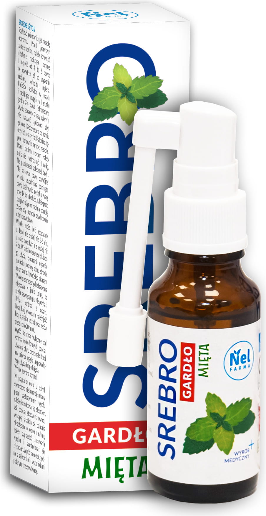 Semburan Perak Koloid Leher 10 ppm 20 ml NELFARMA