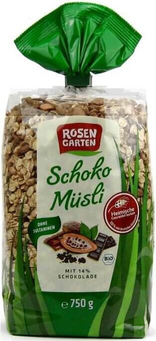 BIO müsli s čokoládou 750 g ROSENGARTEN
