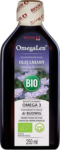 Kaltgepresstes Leinöl, unraffiniertes High-Leinöl BIO 250 ml - OMEGALEN