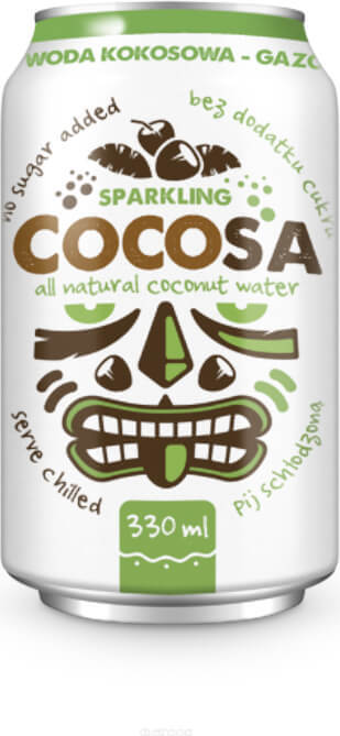 Koolzuurhoudend kokoswater 330 ml COCOSA