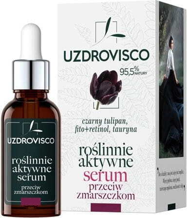 Anti-Falten-Gesichtsserum schwarze Tulpe in 30 ml Ampulle - UZDROVISCO