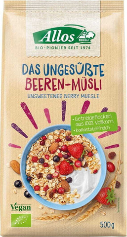 Müsli mit Beeren ohne Zuckerzusatz BIO 500 g - ALLOS