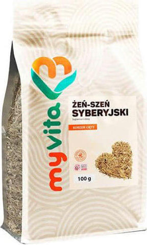 Ginseng - Sibirischer Ginseng, geschnittene Wurzel 100g MYVITA