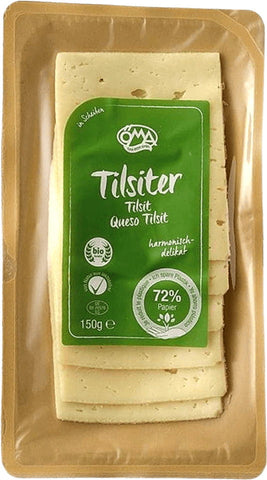 Tilsiter-Käse (Tilsit) BIO-Scheiben (45 % Fett in der Trockenmasse) 150 g - OMA