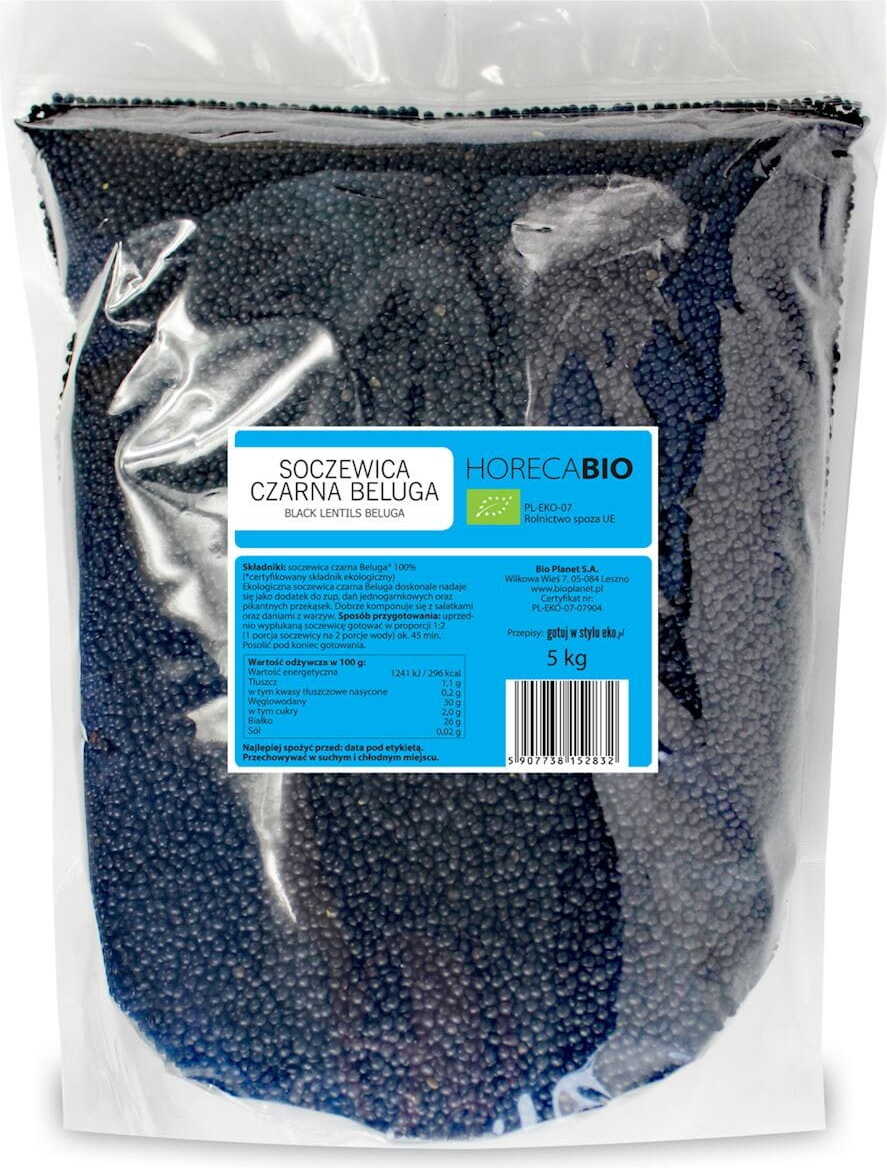 Kacang Lentil Beluga Hitam ORGANIK 5 kg - HORECA