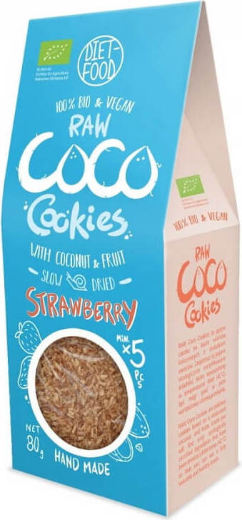 Kue kelapa dengan stroberi BIO 80 g DIÄT-FOOD