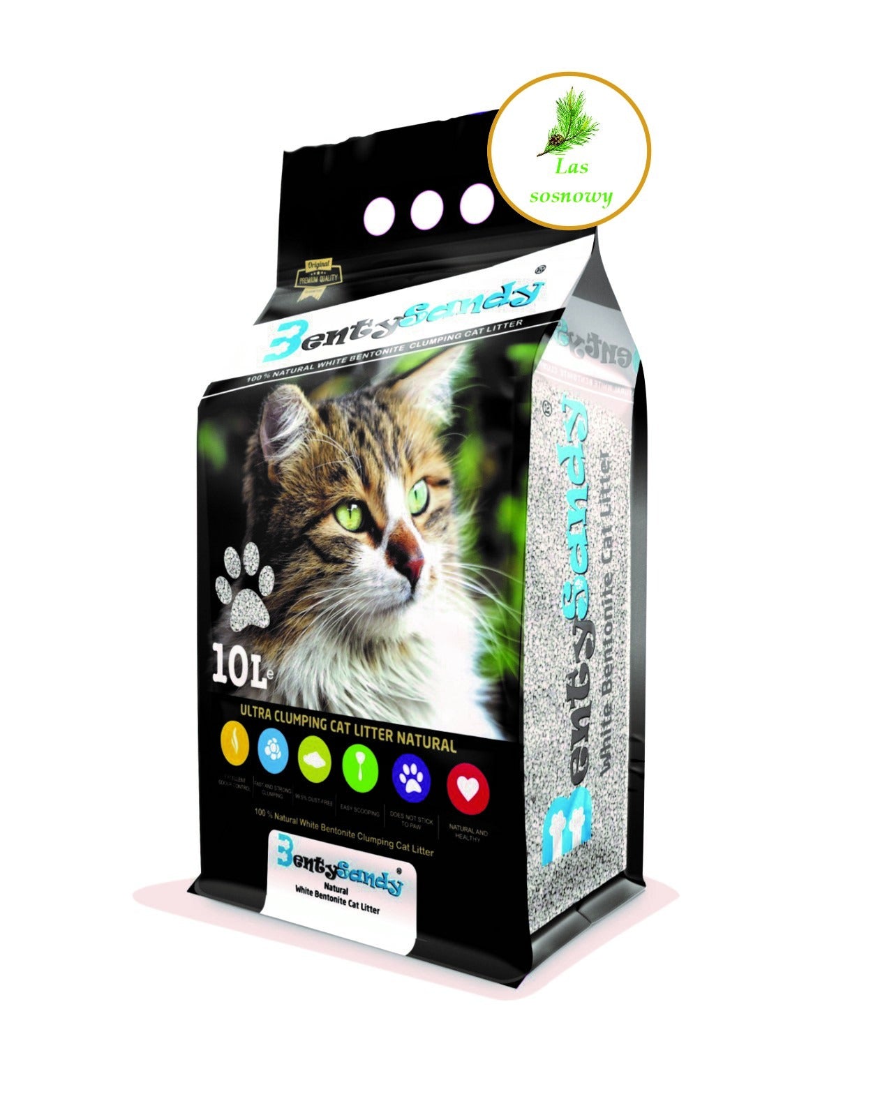 PINE Weiße Bentonitstreu 10l - BENTY SANDY
