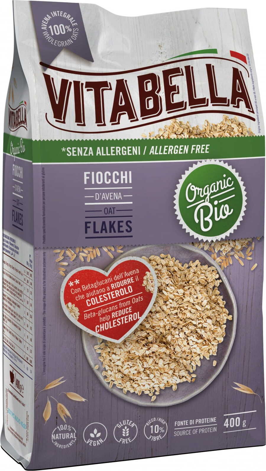 Glutenfria havregryn BIO 400 g VITABELLA