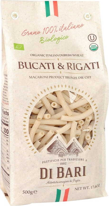 Pasta (Mannaryyni) Bucati & Rigati BIO 500 g - PASTIFICIO DI BARI
