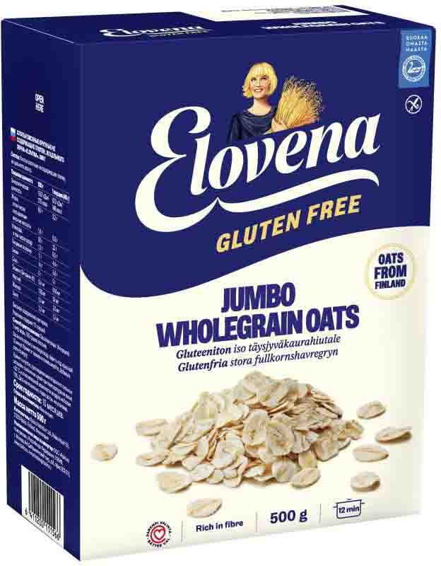 Glutenfria havregryn Jumbo fullkornshavre 500g ELOVENA PROVENA