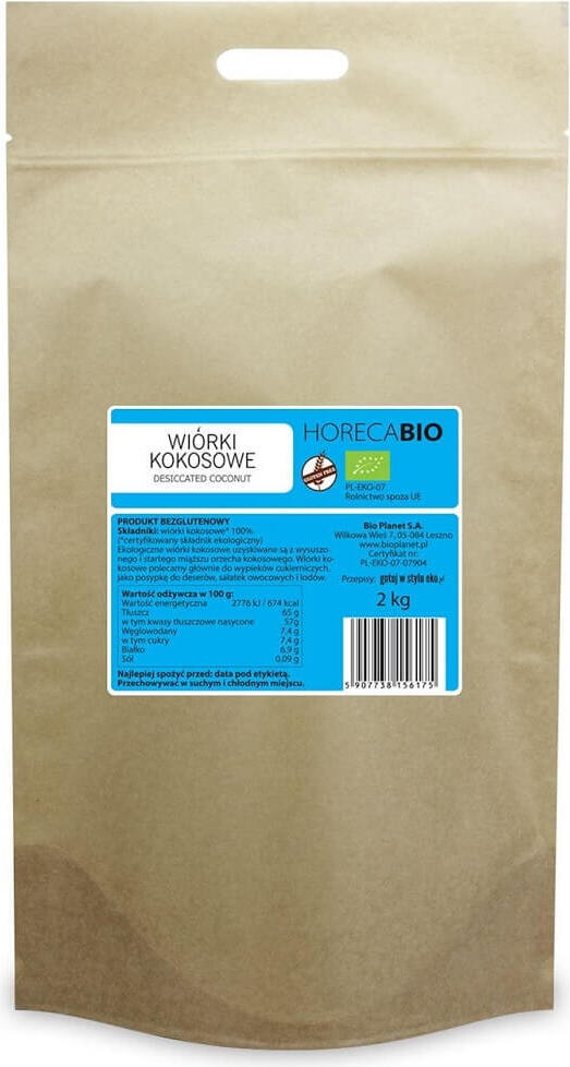 Gluténmentes bio kókuszreszelék 2 kg - HORECA