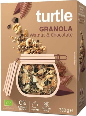 Granola Walnuss - glutenfreie Schokolade BIO 350 g - SCHILDKRÖTE