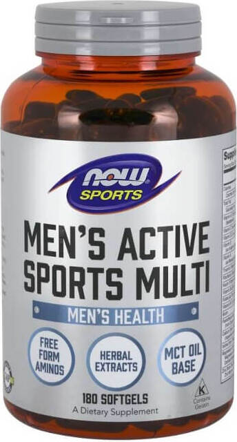 Multivitamin pro muže Muži Aktivní sport Multi 180 kapslí NOW FOODS NOW SPORT
