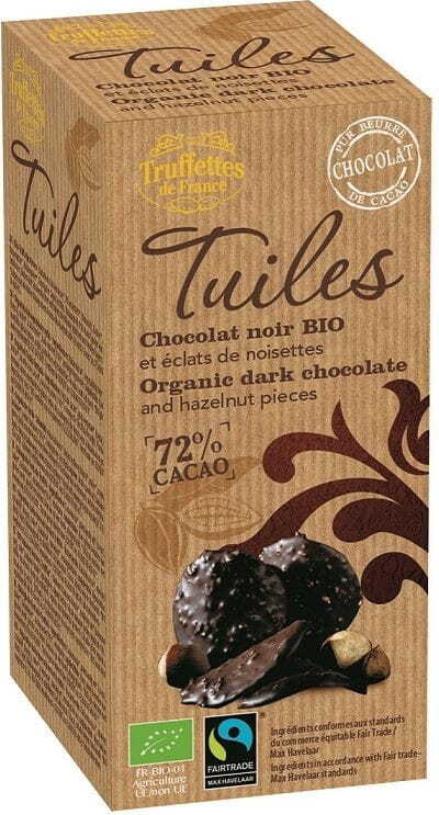 โดนัทช็อกโกแลตเข้มกับเฮเซลนัทการค้าที่เป็นธรรม ออร์แกนิค 100 กรัม - TRUFFETTES DE FRANCE