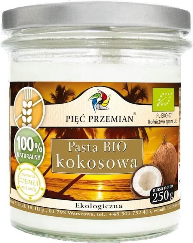 Glutenfreie Kokospaste BIO 250 g - FÜNF ÄNDERUNGEN