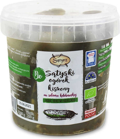 Eingelegte Gurken BIO 11 kg (700 g) (Eimer) - SĄTYRZ