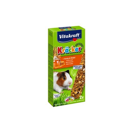 KRACKER Flachmann für Meerschweinchen, Honig und Dinkel 2St - VITAKRAFT