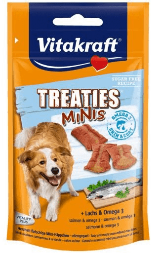 TREATIES MINIS Leckerli mit Lachs und Omega3 für Hunde 48g - VITAKRAFT