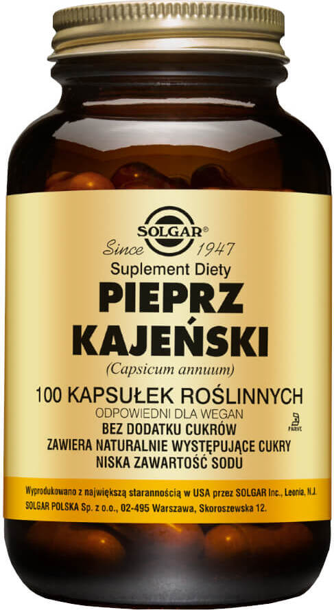 Cayennský pepř 100 kapslí SOLGAR