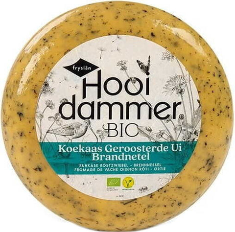 Reifer Käse mit Zwiebel und Brennnessel (50% Fett in der Trockenmasse) BIO 4,5 kg - HOOIDAMMER