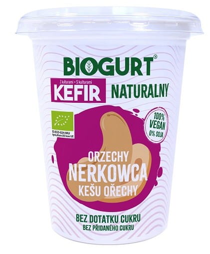 BIOGHURT alternativa vegana al kefir di anacardi fermentati senza zucchero BIO 400 g BIOGHURT