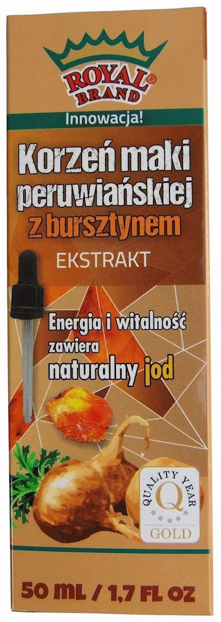 Bernsteinextrakt mit Maca in Tropfen BIO 50 ml - ROYAL BRAND