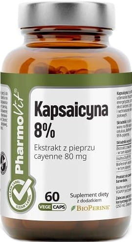 Kapsaicin 8% 60 Tobolek 192 g Vitamin Clean Label - PHARMOVIT