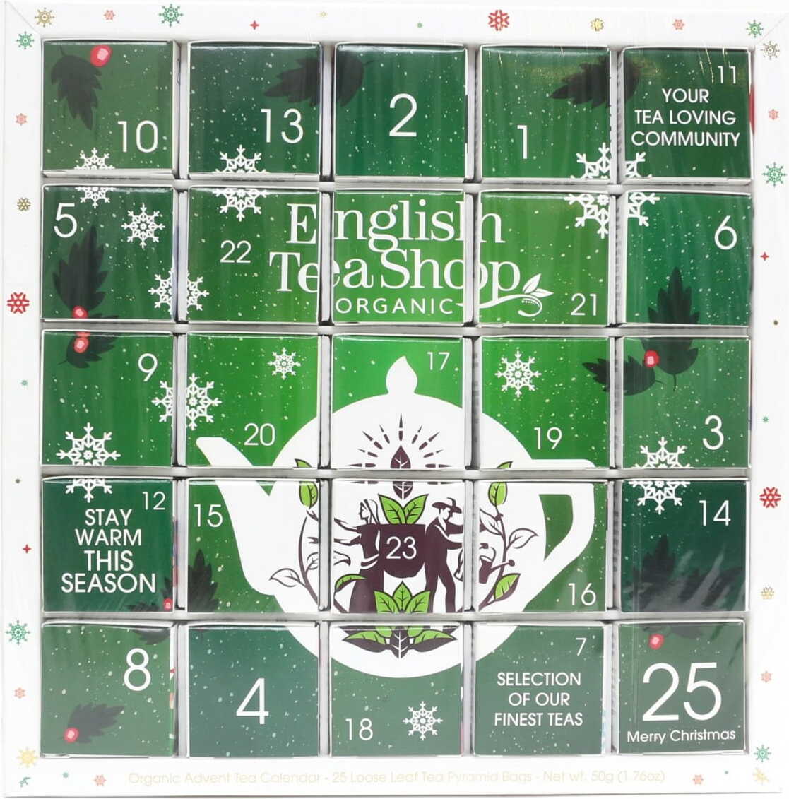 Teeset Adventskalender hijau (25x2) 50g ENGLISH TEA SHOP
