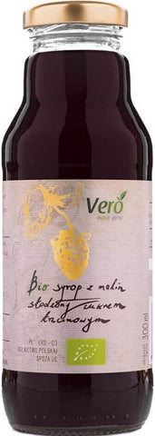 Himbeersirup gesüßt mit Rohrzucker BIO 300 ml VERO