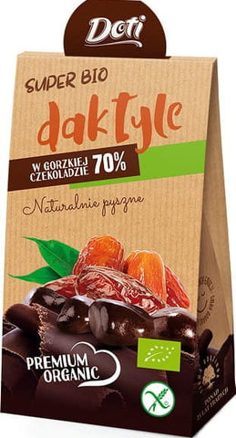 Datteln in Zartbitterschokolade glutenfrei BIO 50 g - DOTI