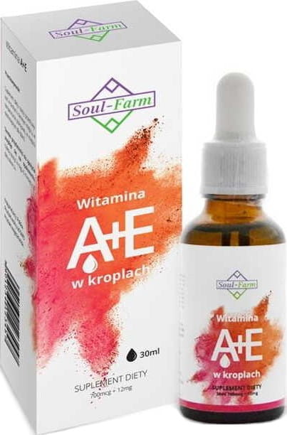 Vitamin A + E i droppar (700 mcg + 12 mg) 30 ml - SOUL FARM