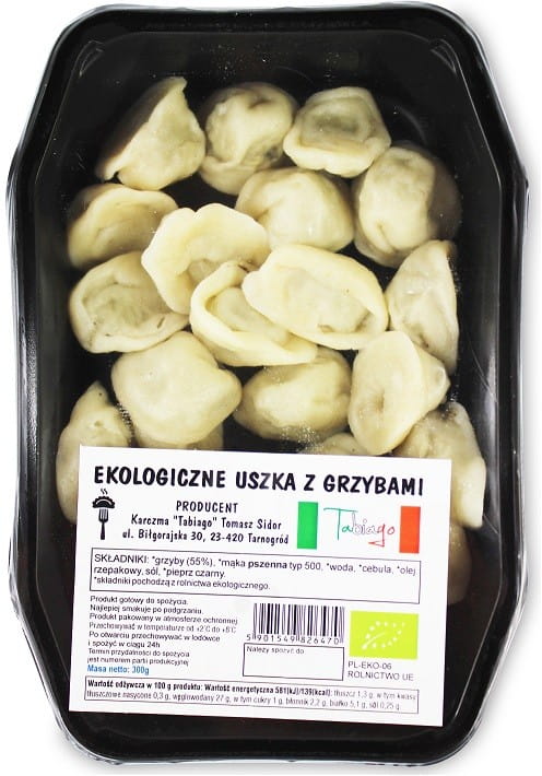 Tortellini com cogumelos orgânicos 300 g - KARCZMA TABIAGO