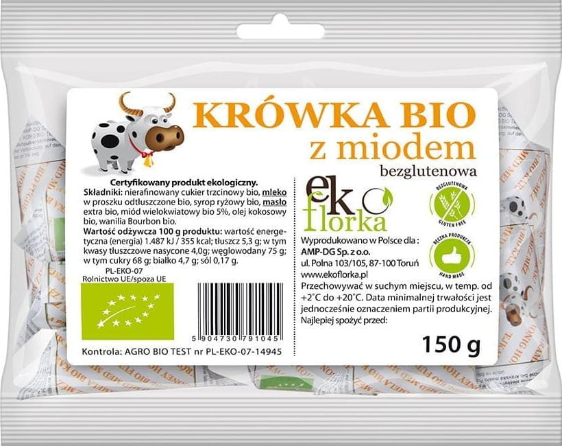 Fudges mit Honig BIO 150 g - EKOFLORKA