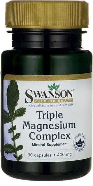 Phức hợp Magiê ba dạng 400 mg phức hợp Magiê ba lần 30 viên nang SWANSON
