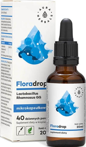 Floradrop Probiotický mikroenkapsulovaný Lactobacillus rhamnosus gg - 20ml AURA HERBALS