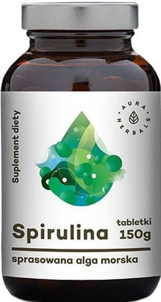 Spirulina pressed algae 600 tablets 250mg 150g AURA HERBALS