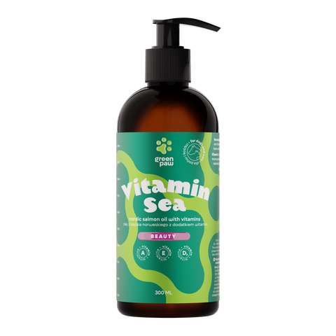 Vitamin Sea Norwegisches Lachsöl mit zugesetzten Vitaminen 300ml - GREEN PAW