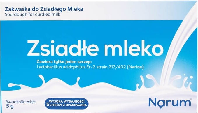 Sour milk + n live bacterial cultures Probiotic Narine sourdough in the sour milk 5 sachets 5 g NARUM