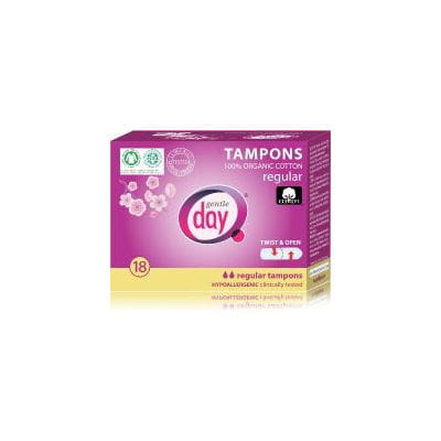 Tampony ze 100 % bio bavlny - normální 18 kusů - GENTLE DAY