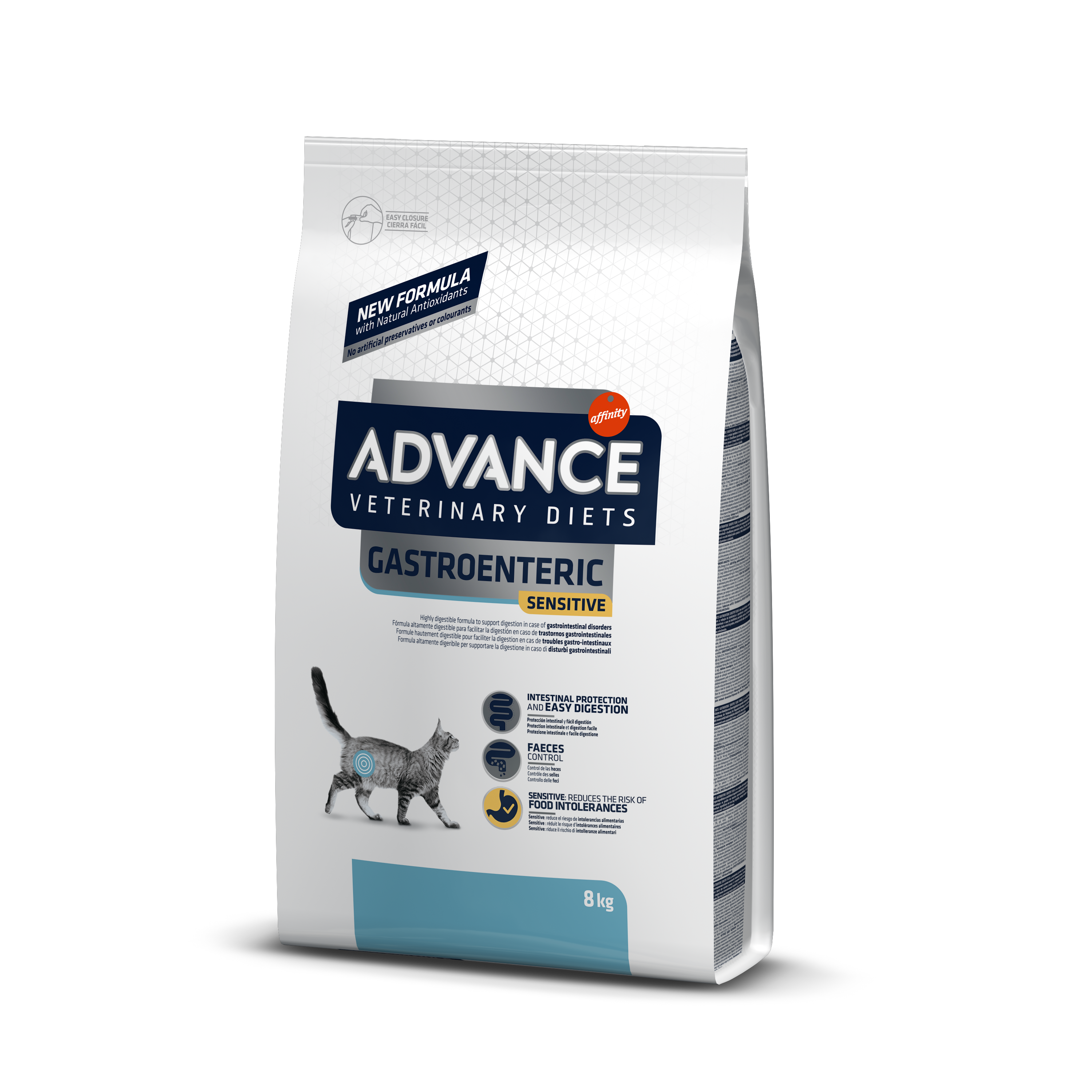 DIET Gastroenteric Sensitive - Trockenfutter für Katzen mit Futtermittelunverträglichkeit 8kg [926198] - ADVANCE